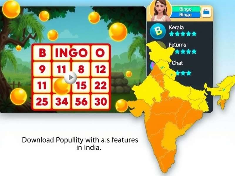 Bingo Malayali gameplay interface showing Kerala-themed bingo cards